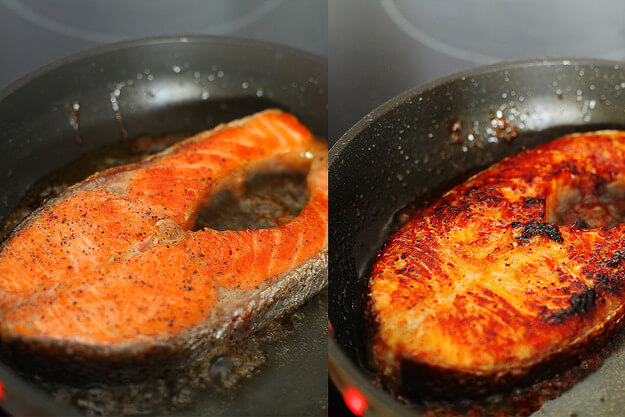 Приготовление - Рецепт лосося под острым цитрусовым соусом - Шаг 3