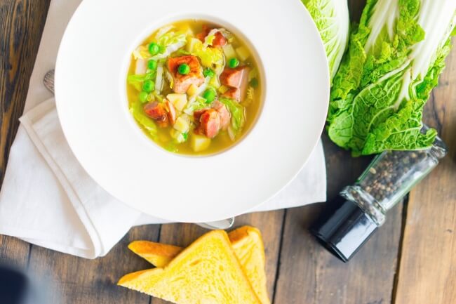 Рецепт супа с грудинкой и пекинской капустой