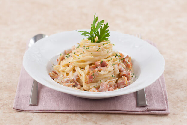 Приготовление - Итальянские спагетти «Карбонара» в домашних условиях - Шаг 7