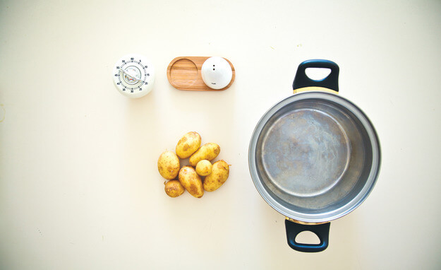 Приготовление - Картофельный крем-суп из белых грибов и спаржи - Шаг 1