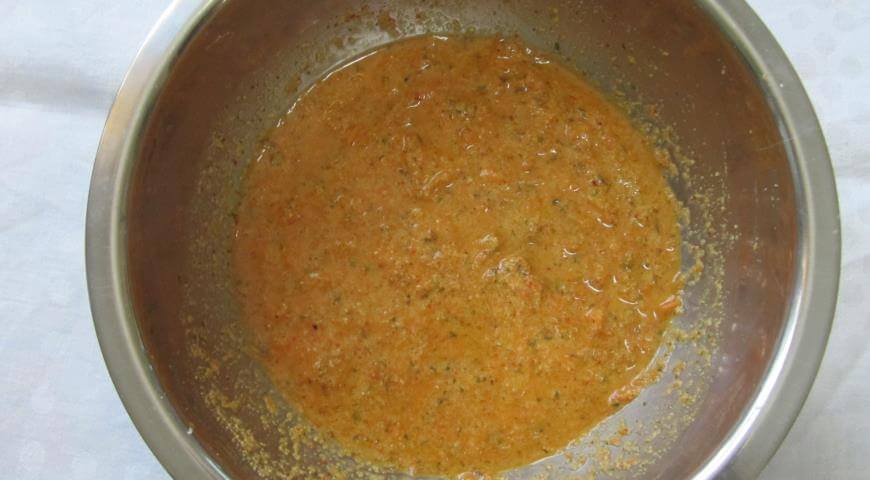 Приготовление - Как приготовить вкусную постную гороховую лепешку с морковкой - Шаг 5