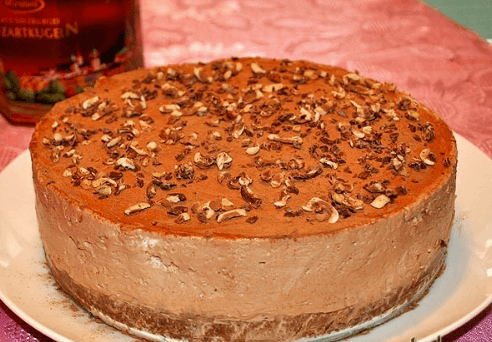 Шоколадный торт суфле без выпечки.