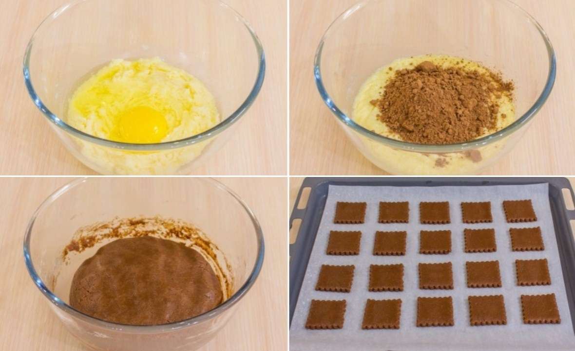 Пошаговое приготовление шоколадного печенья
