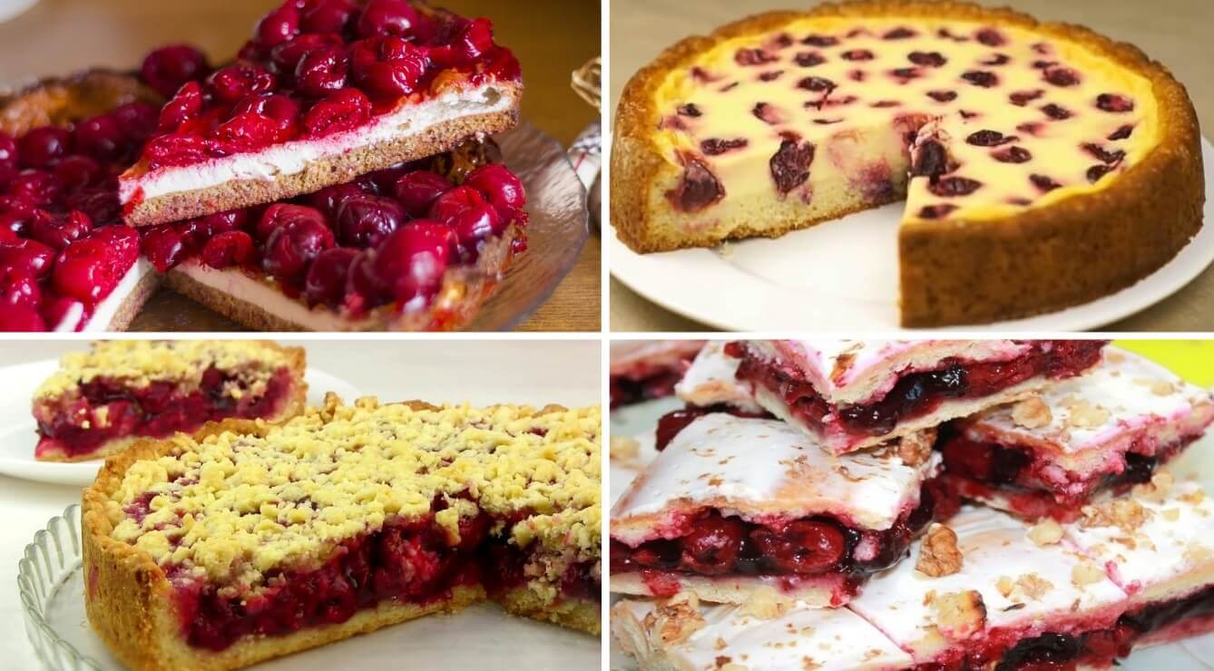 Самый ароматный и вкусный летний десерт - ВИШНЕВЫЙ ПИРОГ к чаю с заливкой из сме