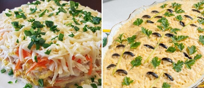 Салаты с курицей