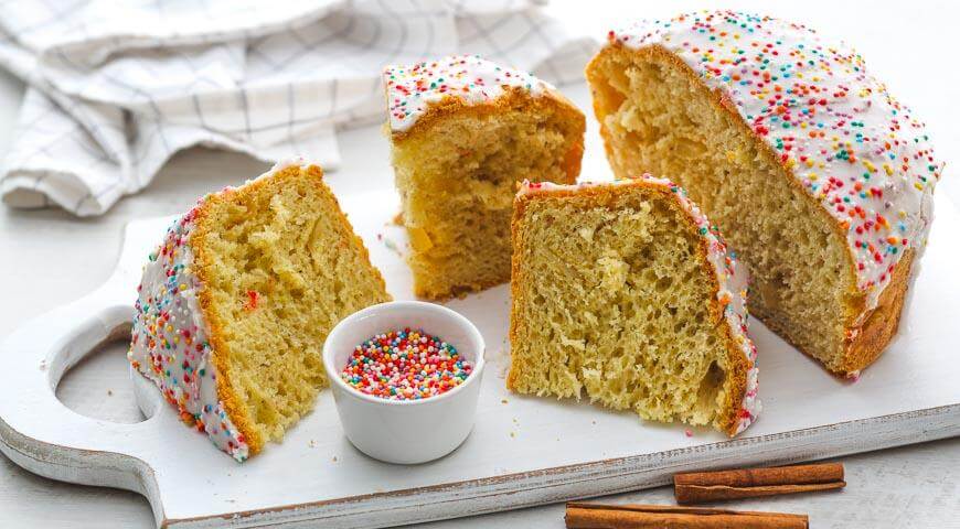 Пряный пасхальный кулич на желтках