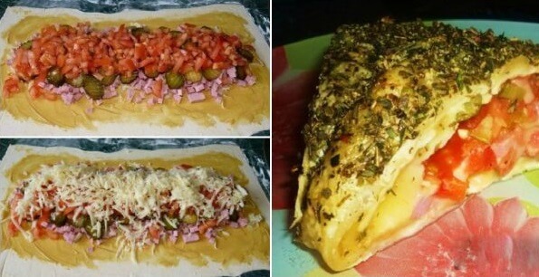 БЫСТРЫЙ рецепт ВКУСНЕЙШЕЙ горячей закуски: голландский рулет из слоеного теста с сыром!