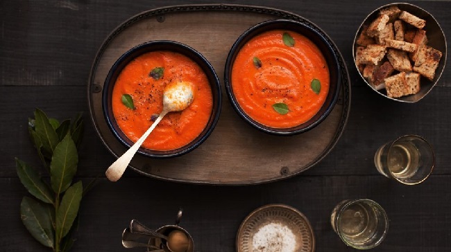 Итальянский томатный суп с чиаббатой