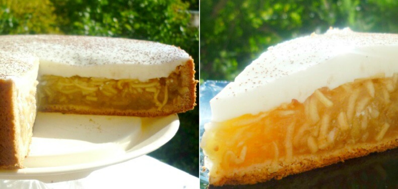 Яблочная начинка с легкой кислинкой на хрустящем корже, нежная йогуртовая заливка… Вкуснотища!