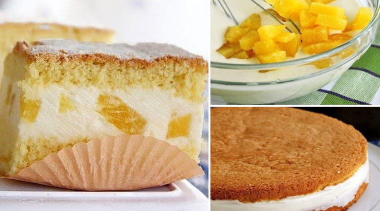 Как приготовить бисквитный торт с нежным творожно-ананасовым кремом