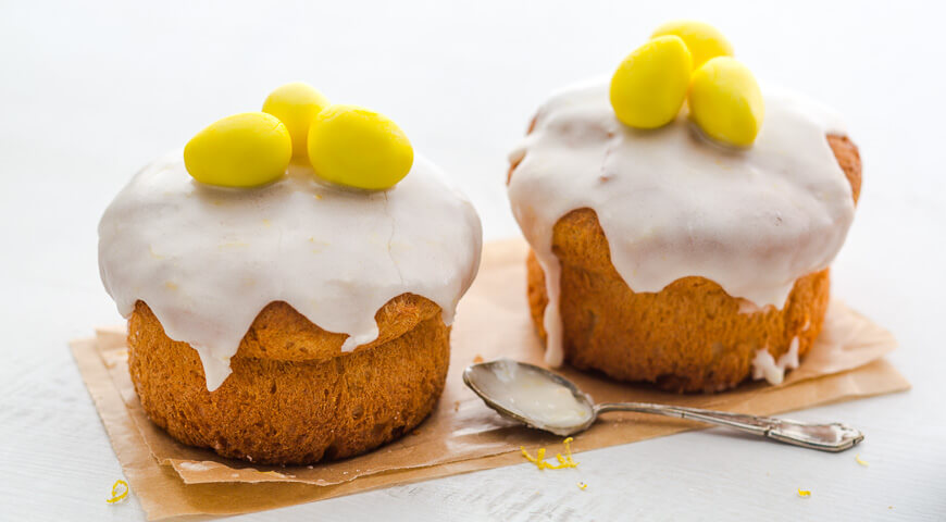 Лимонные куличи на сливках