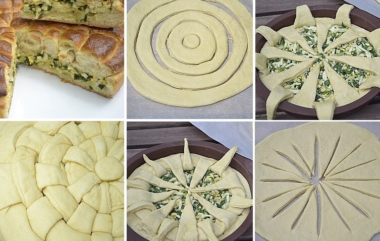 Пироги с зеленым луком и яйцом из дрожжевого теста — пошаговый рецепт с фото