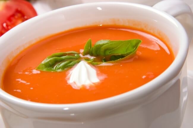 Острый томатный суп пюре