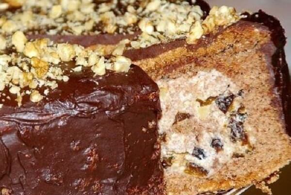 Рецепт торта «Кармелита» с орехами и черносливом