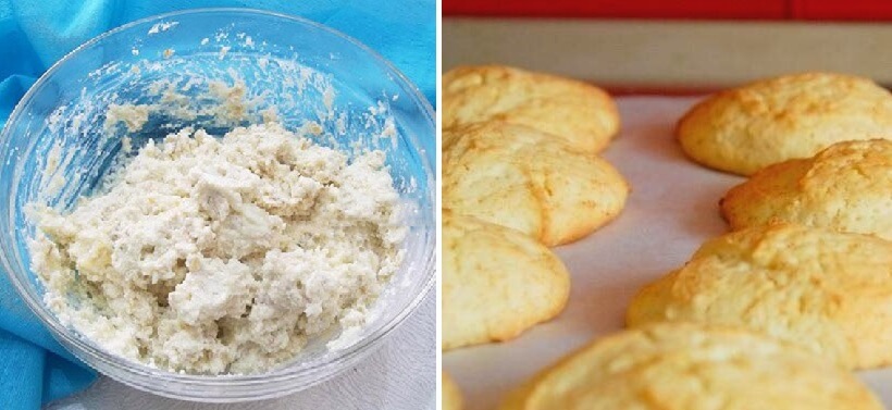 Рецепт вкуснейшего печенья на радость всем худеющим! 250 г творога, овсяные хлопья, фрукты...