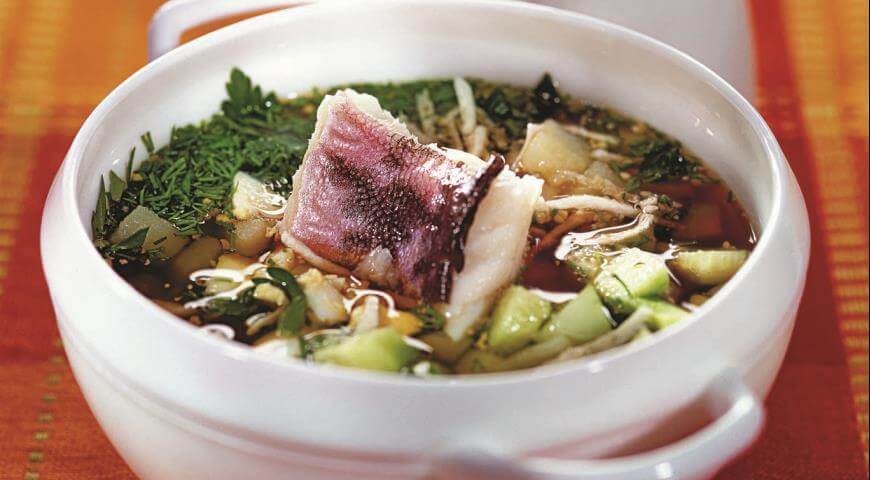 Рецепт вкуснейшей рыбной окрошки на квасе