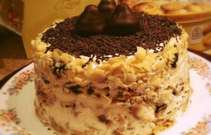Торт из пряников без выпечки - самый простой и быстрый десерт!