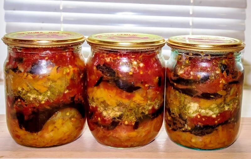 Баклажаны под медово-томатной заливкой