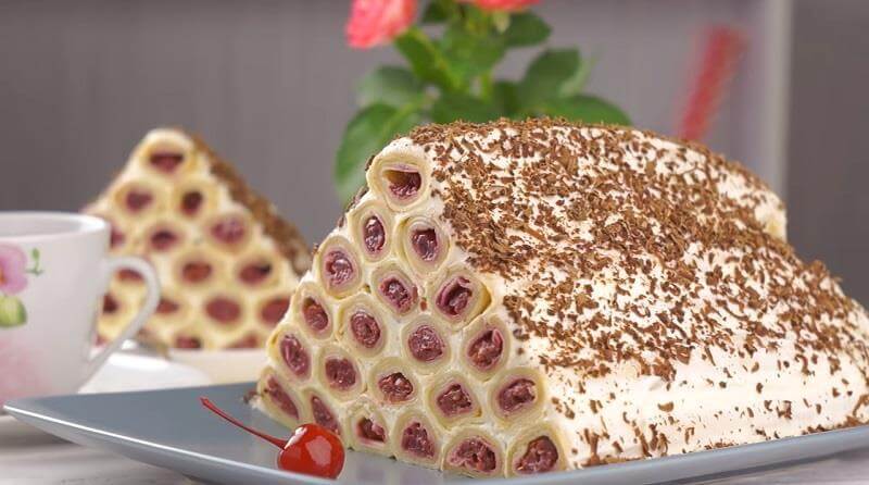Блинный торт с творожным кремом «Любимая красавица»