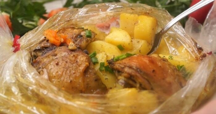 Картошка с мясом в рукаве: пошаговый рецепт