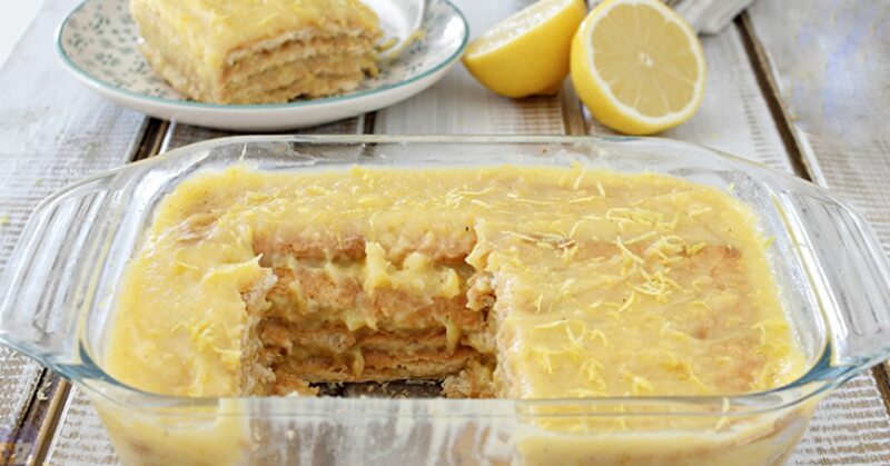 Рецепт лимонного торта без выпечки