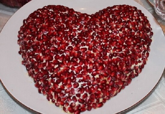 Салат «Гранатовое сердце» рецепт с фото