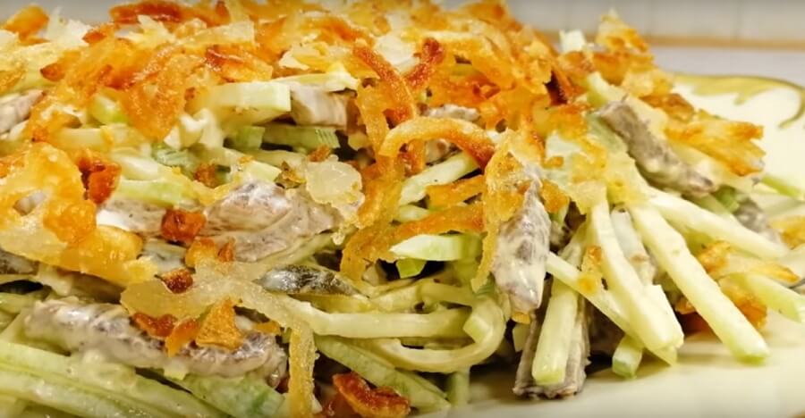 Шикарный сочный салат «Хрустишка» пошаговый рецепт