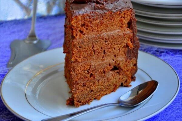 Шоколадный бисквитный торт «Пища Дьявола»