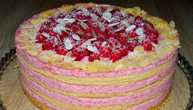 Торт «Розовая мечта» без выпечки