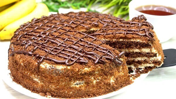 Быстрый шоколадный медовый торт