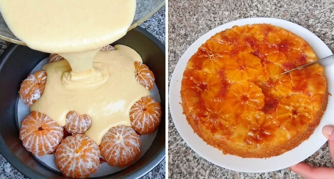Новогодний мандариновый пирог