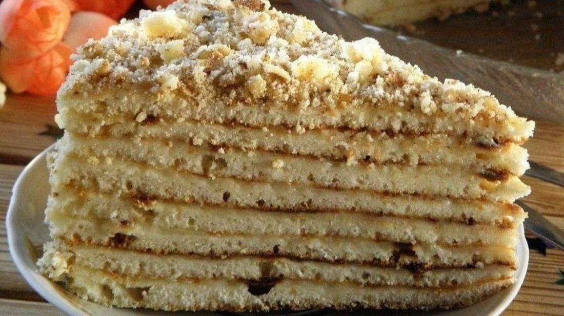 Рецепт торт на кефире на сковороде рецепт с фото